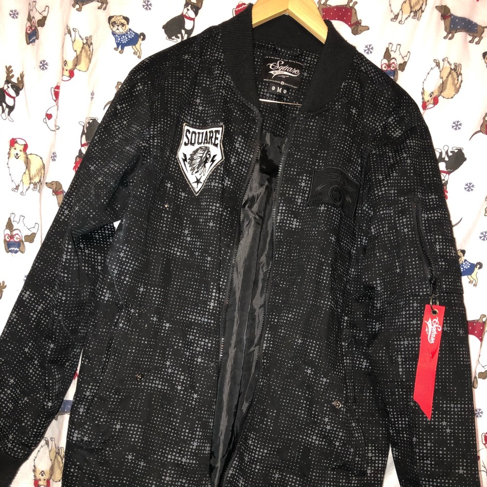 Square Zero graphic trench coat